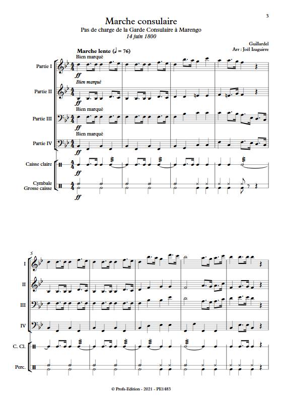 Marche consulaire- Fanfare - GUILLARDEL - Partition