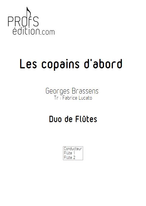 Les copains d'abord - Duo de Flûtes - BRASSENS G. - page de garde