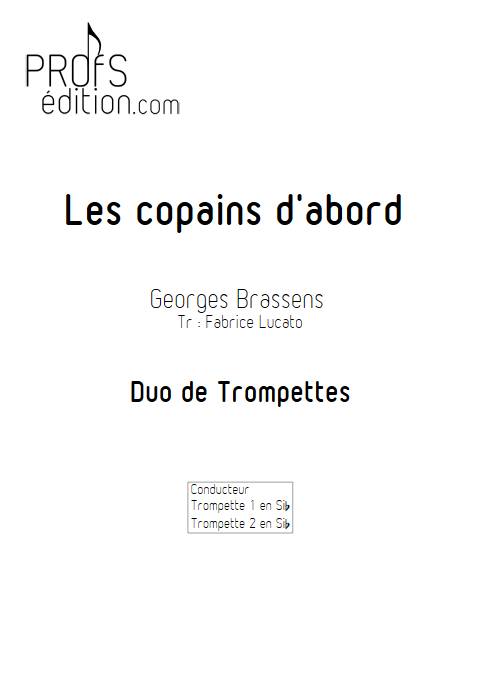 Les copains d'abord - Duo de Trompette - BRASSENS G. - page de garde