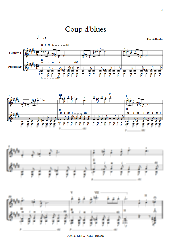 Coup d'Blues - Duo de Guitares - BOULET H. - Partition