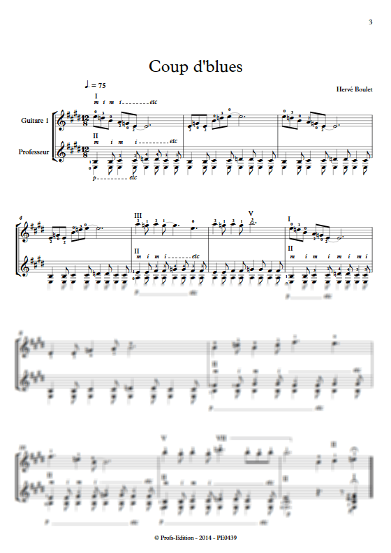 Coup d'Blues - Duo de Guitares - BOULET H. - app.scorescoreTitle