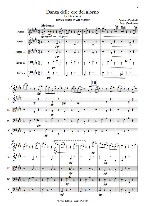 Danza delle ore del giorno, La Gioconda - Ensemble Variable - PONCHIELLI A. - Partition