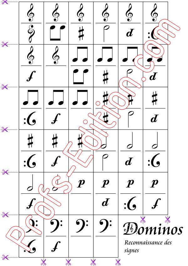 2 jeux de Dominos - Formation Musicale - LOUIS D. - Partition
