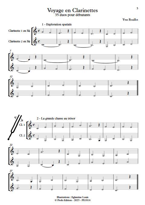 Voyage en Clarinettes - Duos de Clarinettes - BOUILLOT Y. - Partition