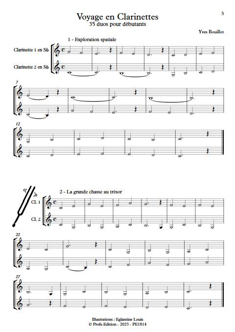 Voyage en Clarinettes - Duos de Clarinettes - BOUILLOT Y. - app.scorescoreTitle