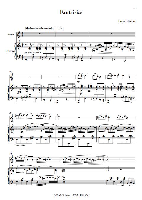 Fantaisies - Flûtes Piano - LIBOUREL L. - Partition