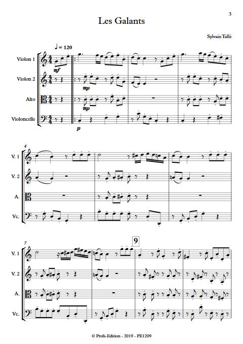 Galant - Quatuor à Cordes - TALLE S. - app.scorescoreTitle
