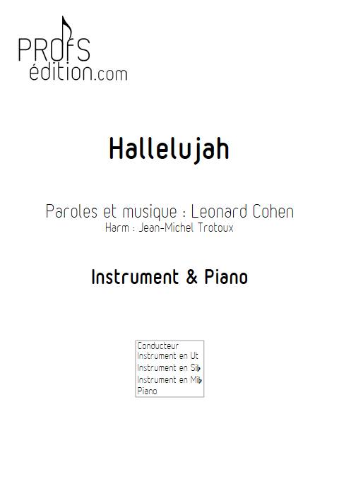 Hallelujah - Instrument & Piano - COHEN L. - page de garde