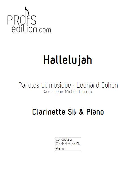 Hallelujah - Clarinette & Piano - COHEN L. - page de garde