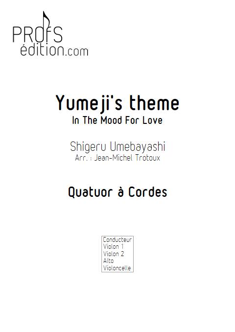 Yumeji's theme (in The Mood For Love) - Quatuor à cordes - UMEBAYASHI S. - page de garde