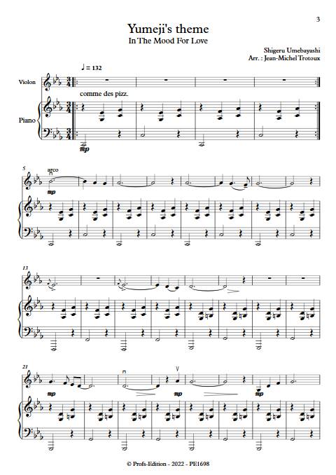 Yumeji's theme (in The Mood For Love) - Violon & Piano - UMEBAYASHI S. - app.scorescoreTitle