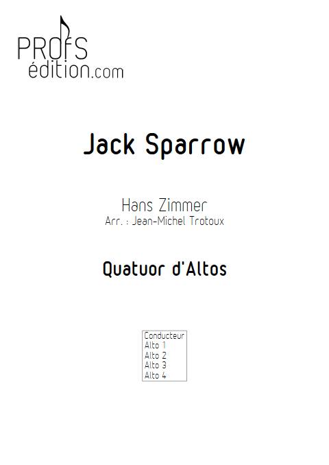 Jack Sparrow - Quatuor d'Altos - ZIMMER H. - page de garde