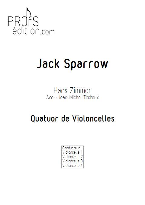 Jack Sparrow - Quatuor de Violoncelles - ZIMMER H. - page de garde