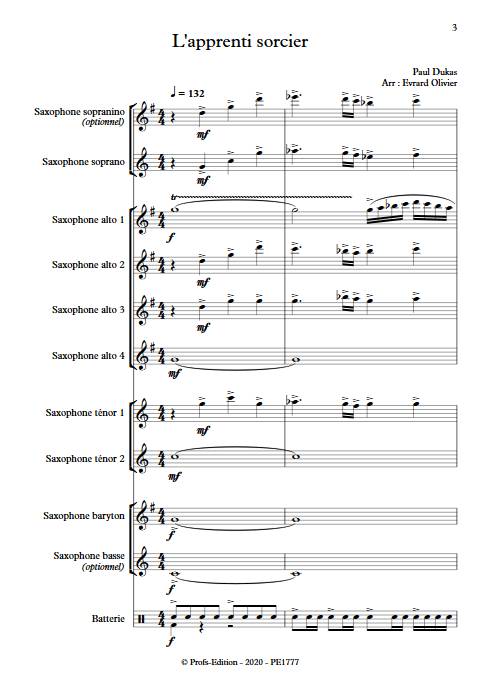 l'apprenti sorcier - Ensemble de Saxophones - DUKAS P. - app.scorescoreTitle