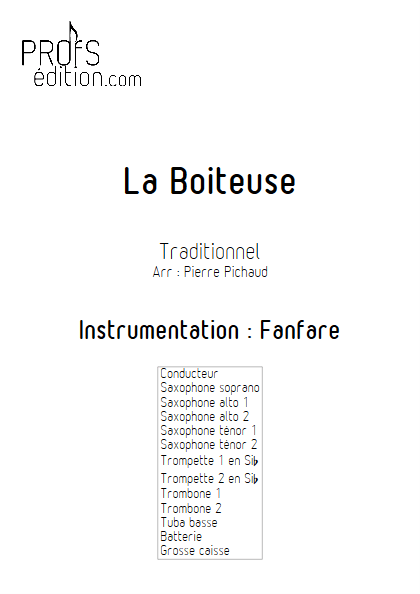 La Boiteuse - Fanfare - TRADITIONNEL - page de garde