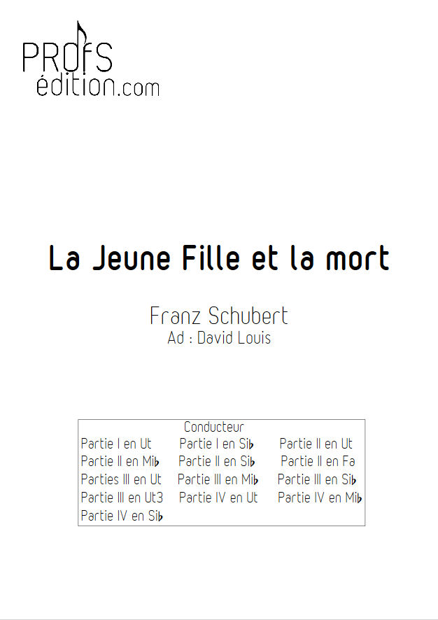 La jeune fille et la Mort - Ensemble Géométrie Variable - SCHUBERT F. - page de garde