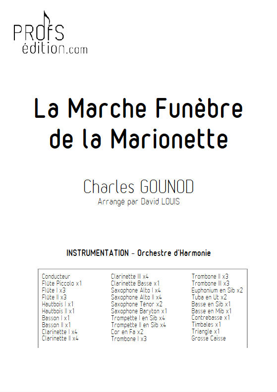 La marche funèbre de la Marionette - Orchestre Harmonie - GOUNOD C. - Fiche Pédagogique