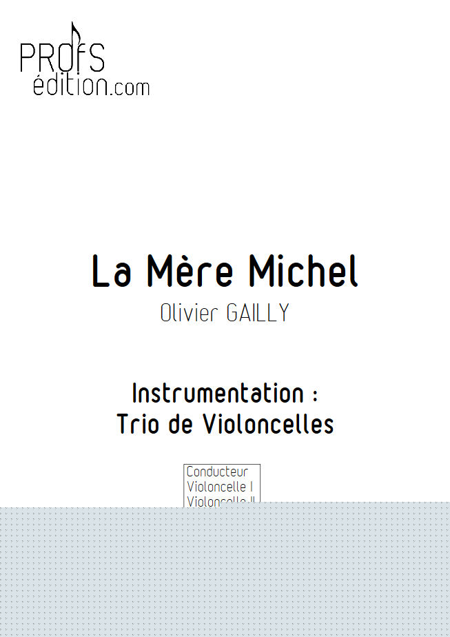 La Mère Michel - Trio Violoncelles - TRADITIONNEL - page de garde