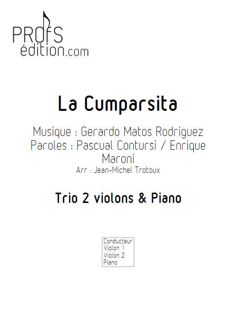 La Cumparsita - Trio 2 violons & Piano - RODRIGUEZ G. M. - page de garde