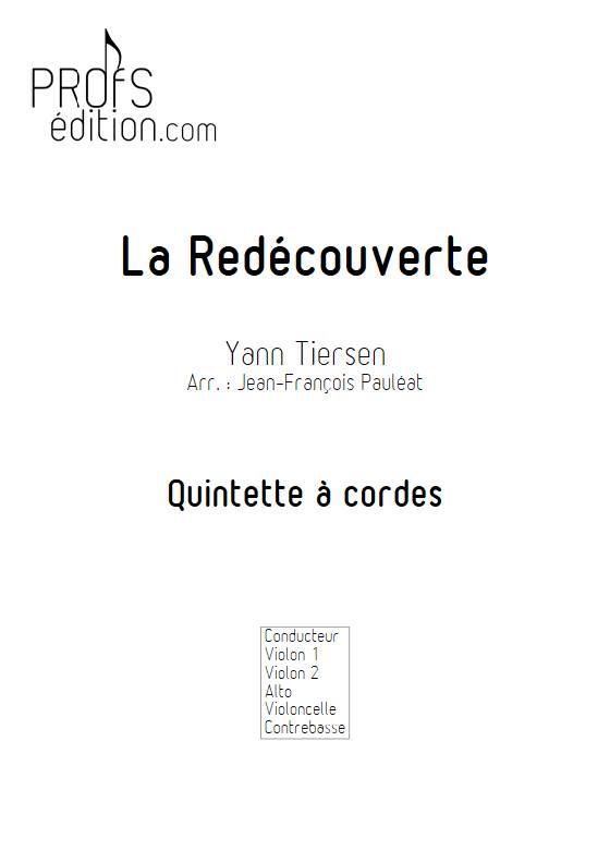 la redécouverte - Quintette à cordes - TIERSEN Y. - page de garde