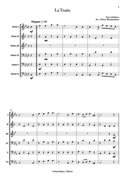 La Truite - Ensemble Variable - SCHUBERT F. - Partition