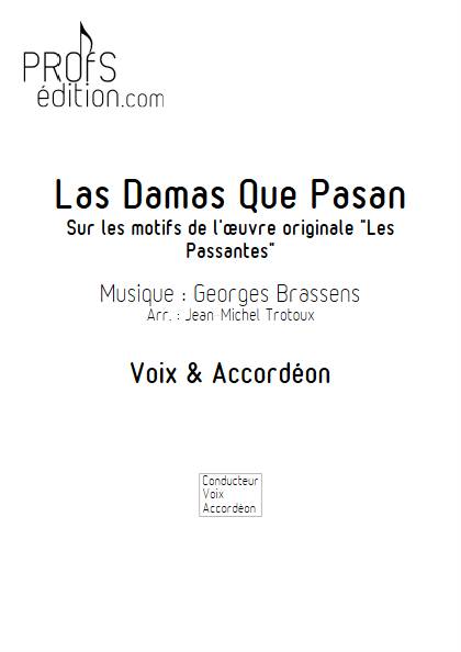 las damas que pasan - Piano Accordéon - BRASSENS G. - page de garde