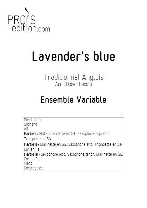 Lavender's blue - Ensemble Variable - TRADITIONNEL ANGLAIS - page de garde