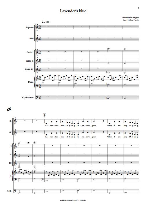 Lavender's blue - Ensemble Variable - TRADITIONNEL ANGLAIS - app.scorescoreTitle
