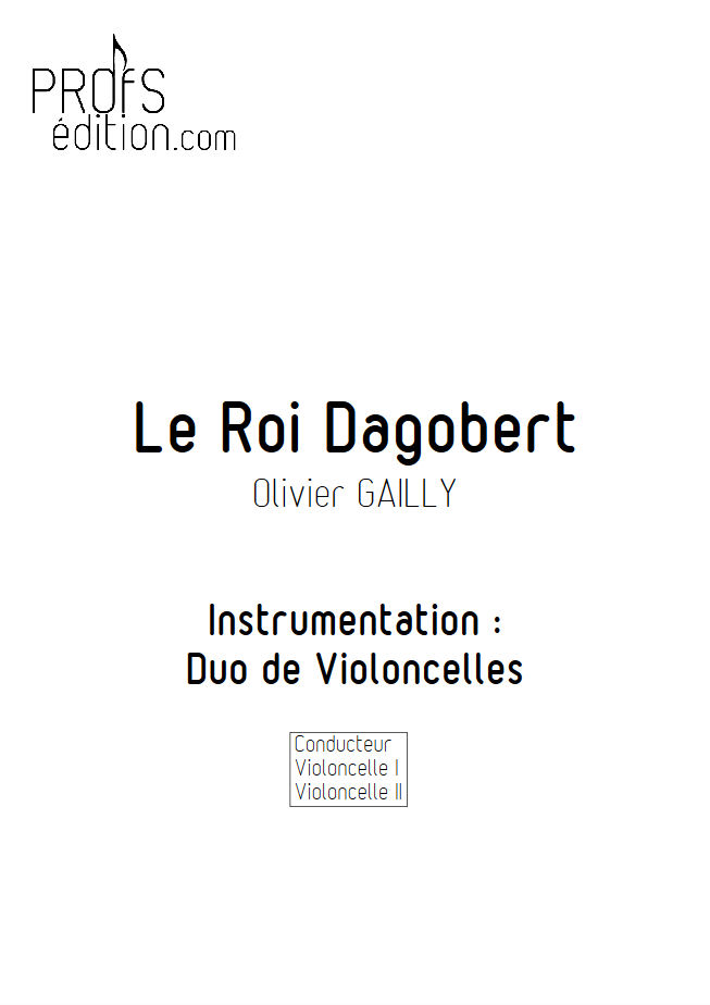 Le Roi Dagobert - Duo Violoncelles - TRADITIONNEL - page de garde