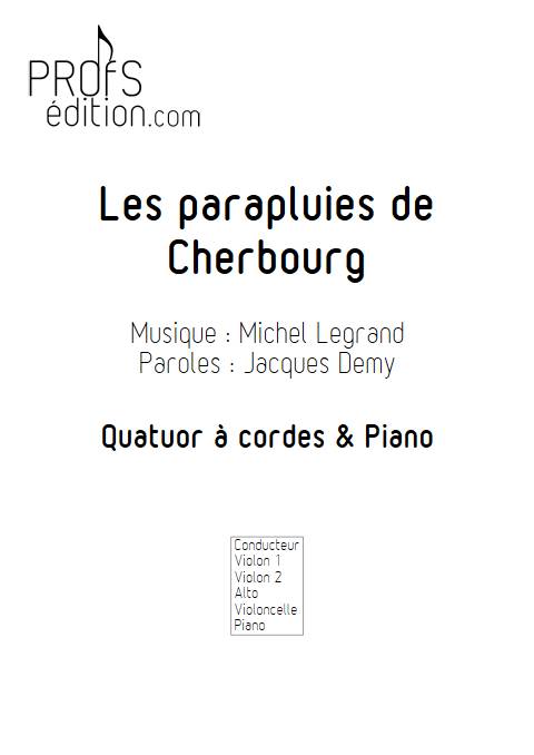 les parapluies de Cherbourg - Quintette à Cordes - LEGRAND M. - page de garde