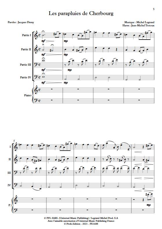 les parapluies de Cherbourg - Ensemble Variable - LEGRAND M. - Partition