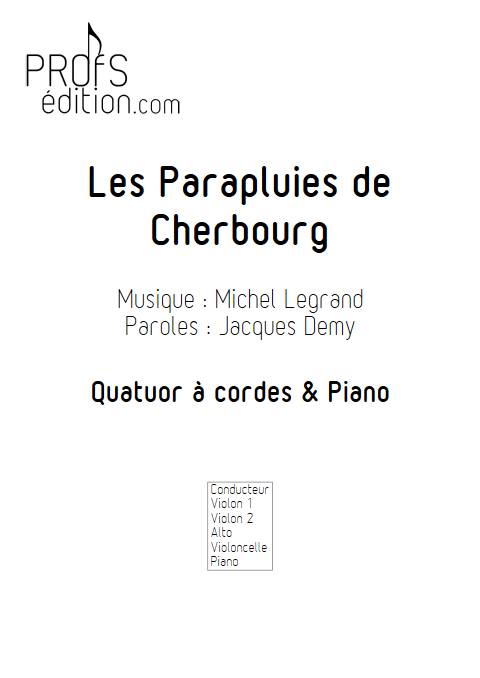 les parapluies de Cherbourg - Quintette à Cordes - LEGRAND M. - page de garde