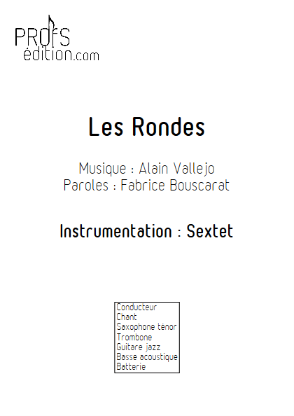 Les Rondes - Sextet Jazz - VALLEJO A. - page de garde