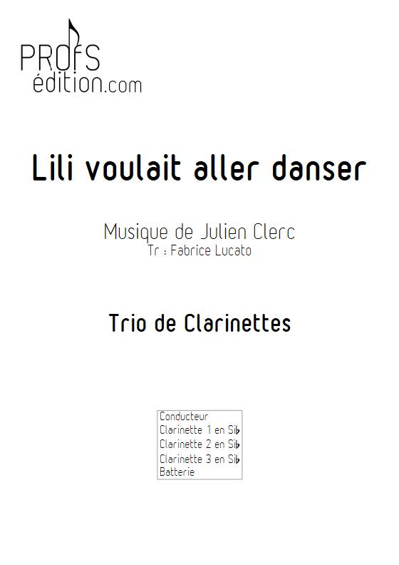 Lili voulait aller danser - Trio de Clarinettes - CLERC J. - page de garde