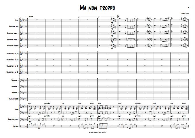 Ma non troppo - Big Band - VEYS A. - Partition