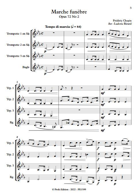 Marche funèbre Op. 72 - Quatuor de cuivre - CHOPIN F. - app.scorescoreTitle