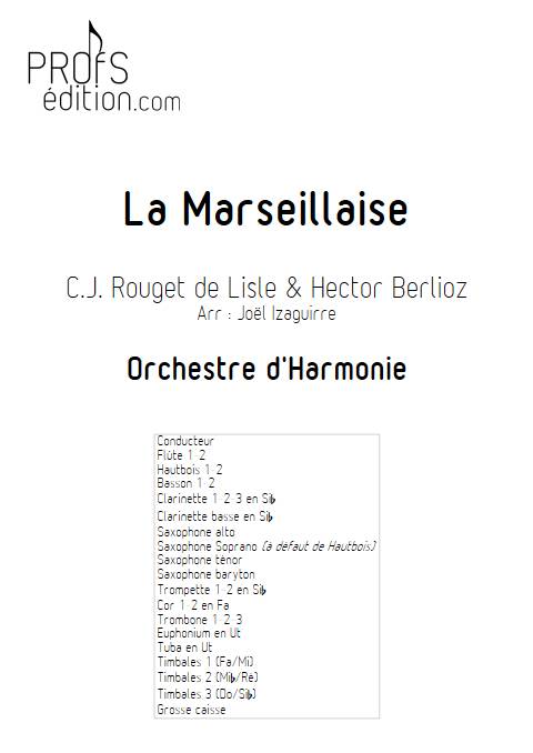 La Marseillaise - Orchestre d'Harmonie - ROUGET DE LISLE C. J. - page de garde