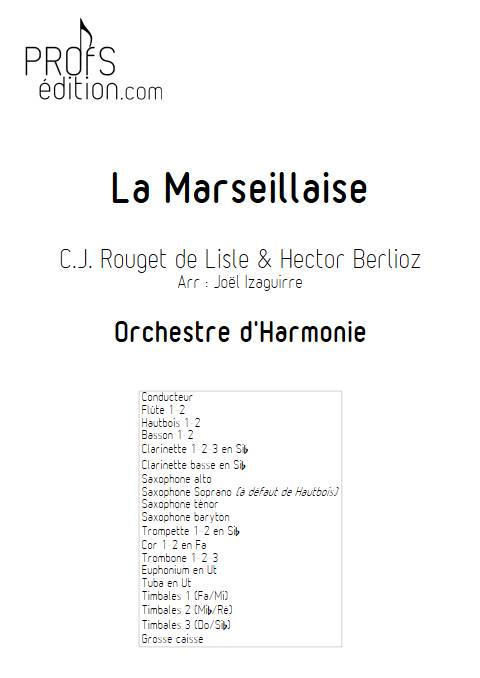 La Marseillaise - Orchestre d'Harmonie - ROUGET DE LISLE C. J. - page de garde