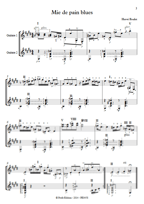 Mie de Pain Blues - Duo de Guitares - BOULET H. - app.scorescoreTitle