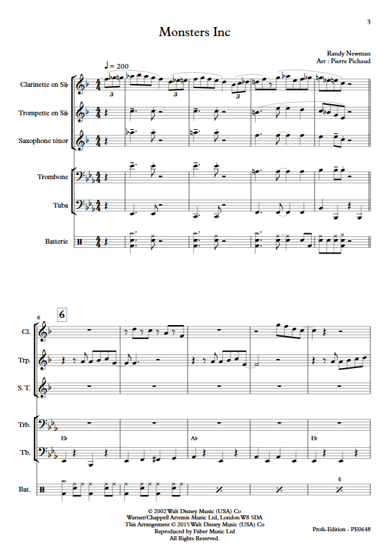 Monstres et Cie - Fanfare - NEWMAN R. - Partition