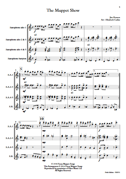 The Muppet Show - Ensemble de Saxophones - HENSON J. - app.scorescoreTitle