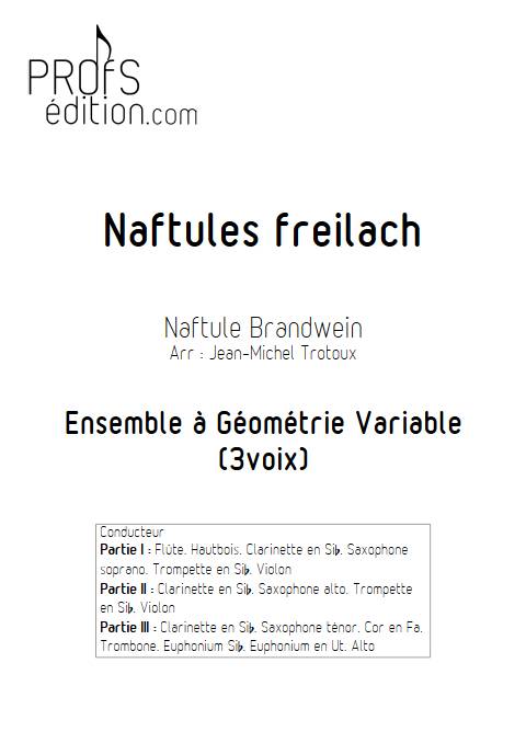 Naftules Freilach - Ensemble Variable - TRADITIONNEL KLEZMER - page de garde