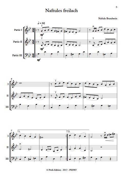 Naftules Freilach - Ensemble Variable - TRADITIONNEL KLEZMER - Partition
