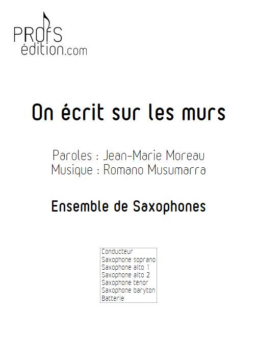 On écrit sur les murs - Ensemble de Saxophones - MUSUMARRA R. - page de garde