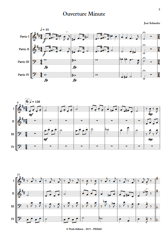 Ouverture Minute - Ensemble à Géométrie Variable - SCHMELTZ J. - Partition