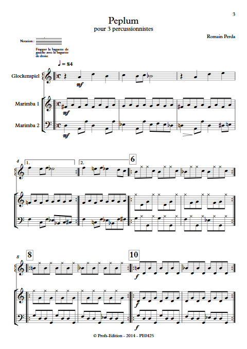 Peplum - Trio Percussions - PERDA R. - app.scorescoreTitle