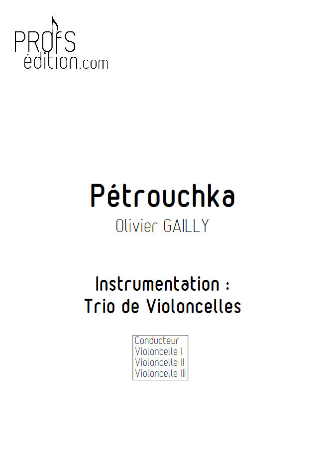 Petrouchka - Trio Violoncelles - TRADITIONNEL - page de garde