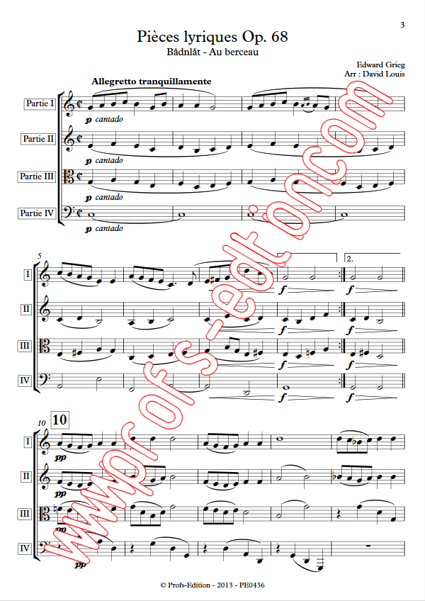 Pièce Lyrique Op.68 - Ensemble à Géométrie Variable - GRIEG E. - app.scorescoreTitle
