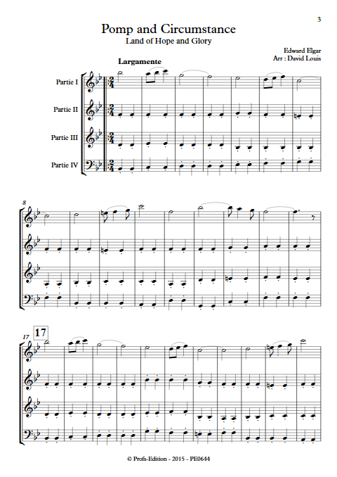 Pomp and Circumstance - Land of hope and glory - Ensemble à Géométrie Variable - ELGAR E. - Partition