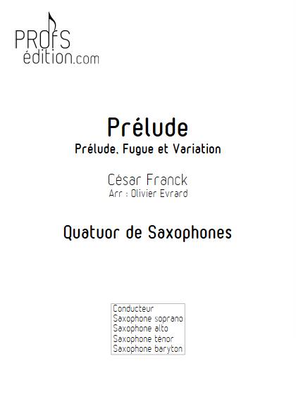 Prelude - Quatuor de Saxophones - FRANCK C. - page de garde